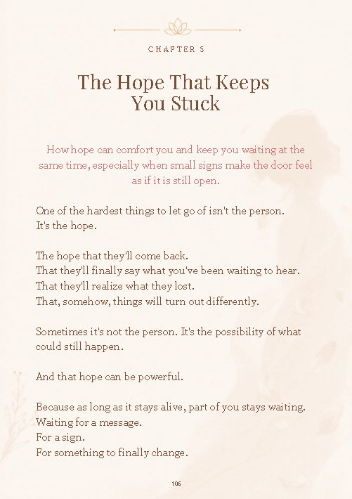 guide 1 pag 106 Preview of Guide I, page 106: The Hope That Keeps You Stuck.