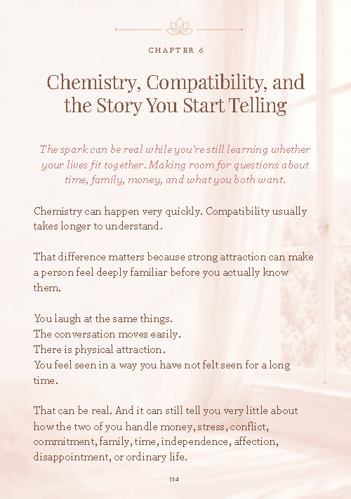 Guide III · Page 114 Preview of Guide III, page 114: Chemistry, Compatibility, and the Story You Start Telling.
