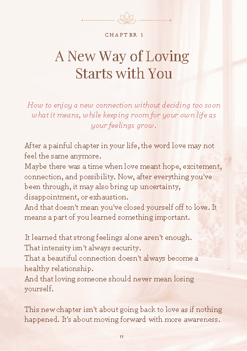 Upward Reads Preview of Guide III, page 11: A New Way of Loving Starts with You.