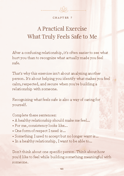 Upward Reads Guide III exercise, page 160: What Truly Feels Safe to Me.